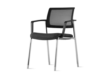 VERUS - Fabric chair with armrests with integrated cushion by Herman Miller - view 2